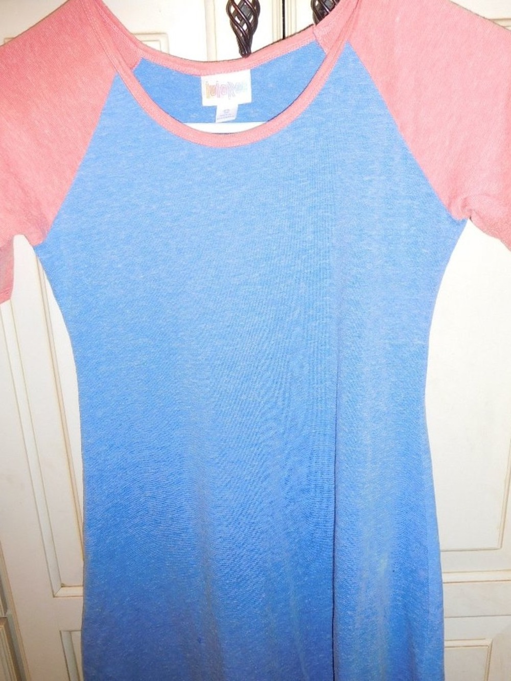 Coach Blue Body Pink Raglan Short Sleeve Tee Dress